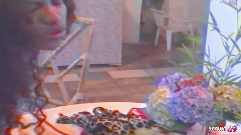 Shemale TS Collection: Blond latin tranny knullar granne i het fitta