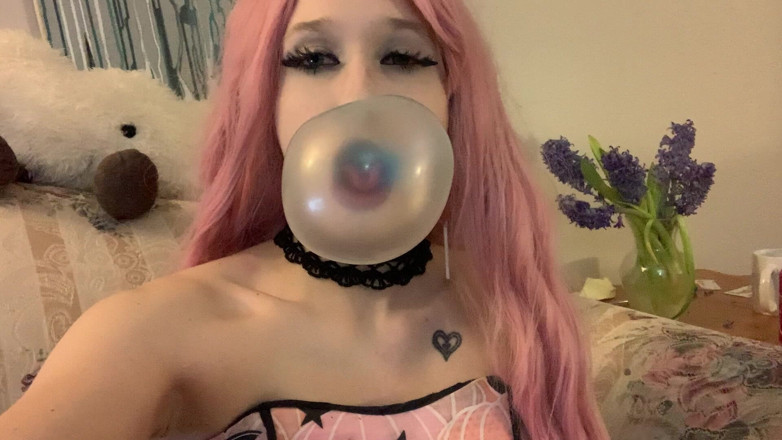 EmoDream1998: Cute Teen Blows Bubbles