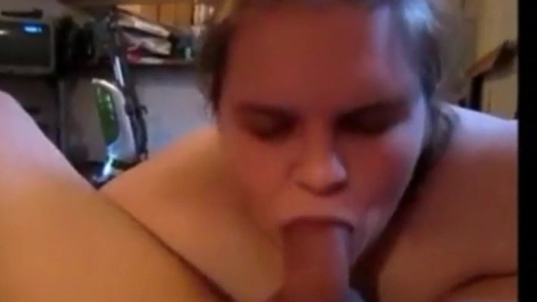 Fat House Wife: Cum slut wife sucking another young stranger hard cock &amp; swallowing...