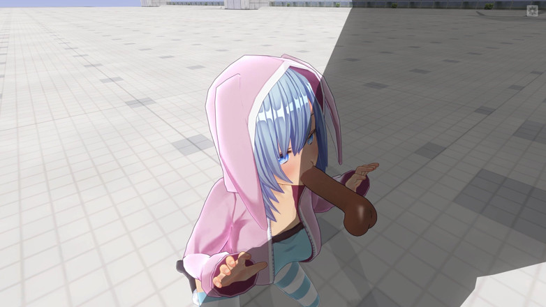H3DC: 3D HENTAI. Cute girlfriend after a walk sucked a big...