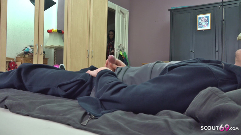 Scout69: German Stepsister Marie caught step-bro masturbating
