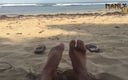 Manly foot: Thick White Cum - Nudist Beach - Cum Feet Socks Series - Manlyfoot...