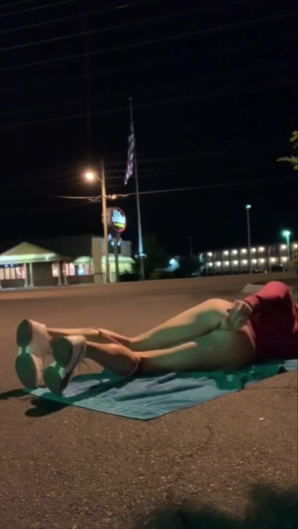 CindieLove: Wild risky outdoor anal dildo sexy sissy exhibitionist