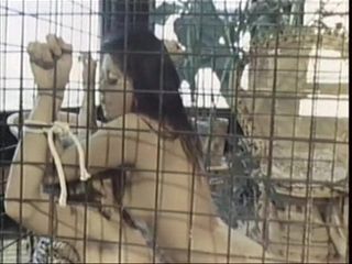 Bisco Birchwood Productions: Beautiful Asian girl fucks slave in cage, then gets punished!