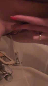 Pissing and Finger Play by Blonde Slut