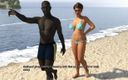 Dirty GamesXxX: Hotwife Ashley: cuckold och hans fru i bikini på stranden...