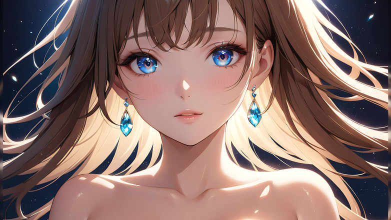 LustRender: 고요한 기쁨: 마법의 빛의 아름다운 젊은 여성