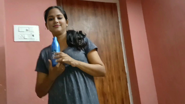 Desisexqueen: Indian Beautiful Wife Calm Angry Husband with Massage
