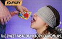 XSanyAny and ShinyLaska: The sweet taste of victory. Cum on lips