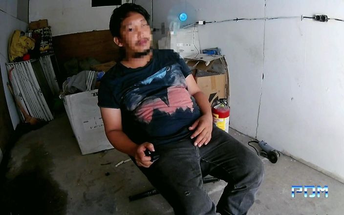 pinoy malibog: My Horny Construction Buddy Jerks off in the Warehouse, Shooting...