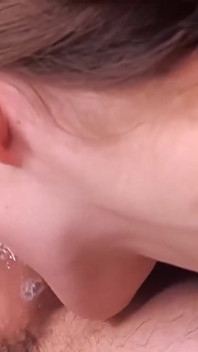 Shocked Schoolgirl Swallows Cum From Her New Stepdad's Throbbing Cock.