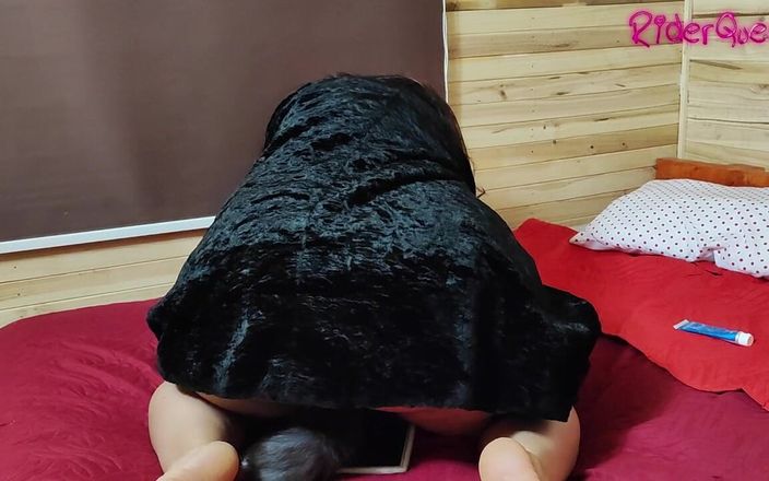 Riderqueen BBW Step Mom Latina Ebony: Фильм - красивая толстушка делает персонализированное видео дрочи фокс хвоста