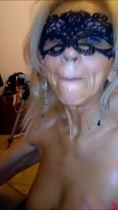 Lady Gina Mature Slut: Gina Likes to Drink Cum