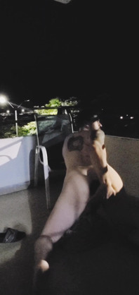Fucking My Ass on the Balcony