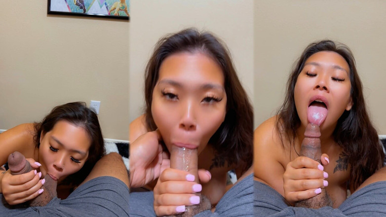 ThiccAsianMimi: Love Stuffing Cock in My Mouth and Swallowing Cum POV...