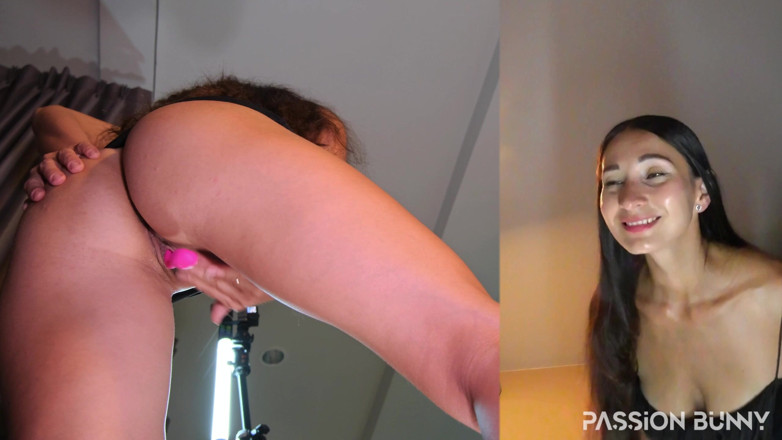 PassionBunny: Down View with Face Cam Masturbation Orgasms