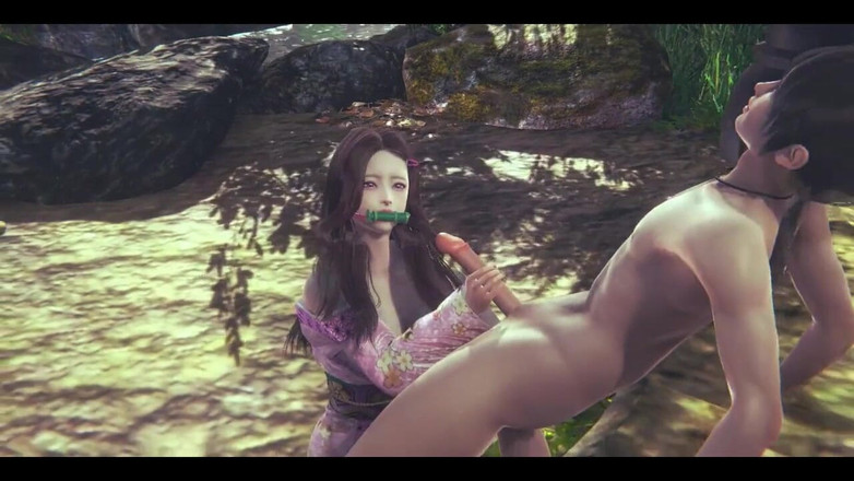 HentaiTubes: Demon Slayer Hentai - Nezuko sục cu và chơi lỗ hậu -...