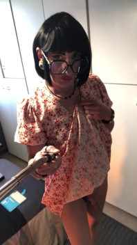 Andreina Sissy.. I Mie Piedi Laccati Di Nero per I Miei Fwticisti
