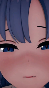 Hayase yuuka pompino blu archivio hentai mmd 3d capelli blu edit Smixix