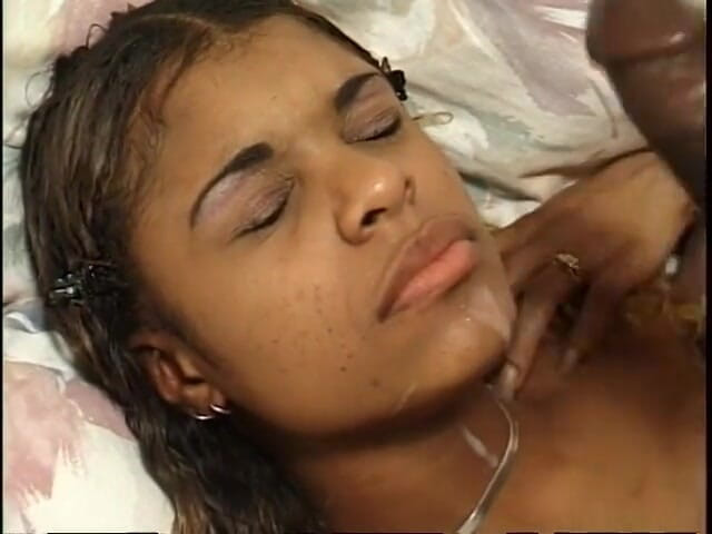 CBD Media Interracial: Ebony teen cheerleader with firm natural tits takes two black...