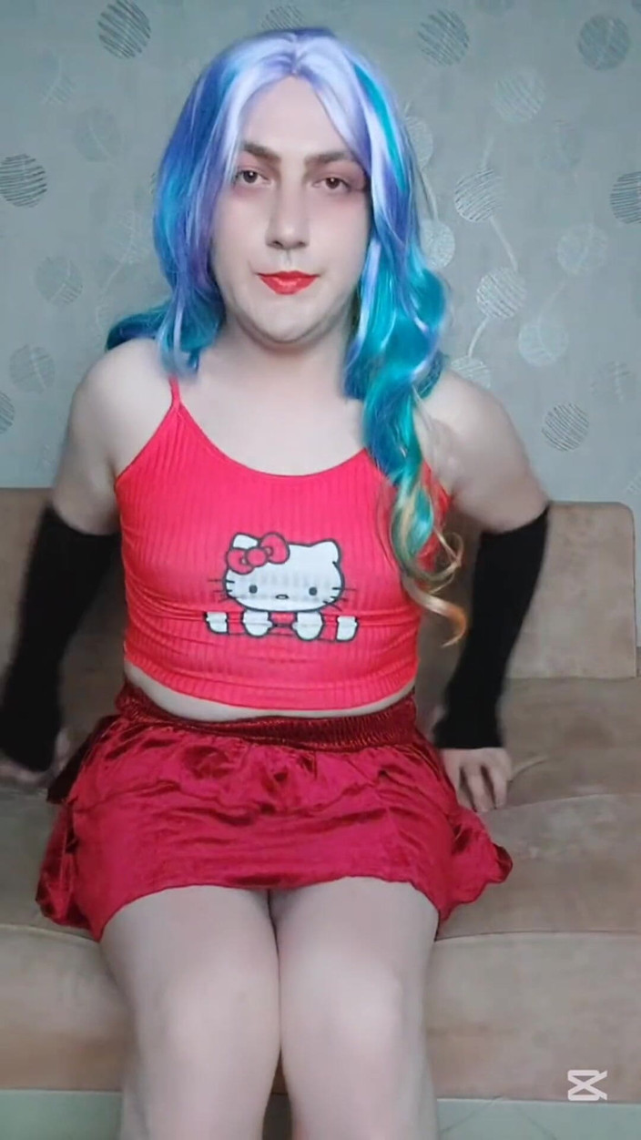 Kitty_Cross: La modella effeminato bbw bionda ladyboy cosplayer