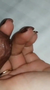 Cumming on My Stepsister's Little Hand!