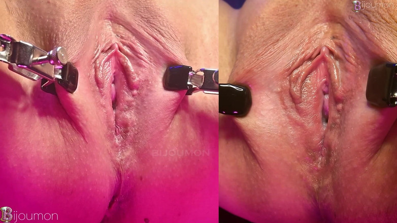 Bijoumon: Geklemd open / Nergens om poesje te verbergen staren (obs10)