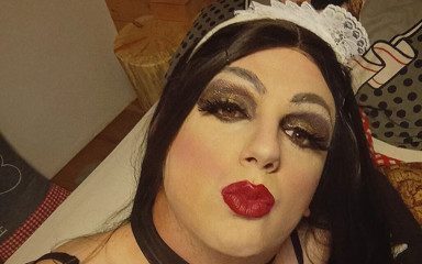 Zoeycdgirl: Fetish! Pegging the hairy ass pussy in heavy makeup