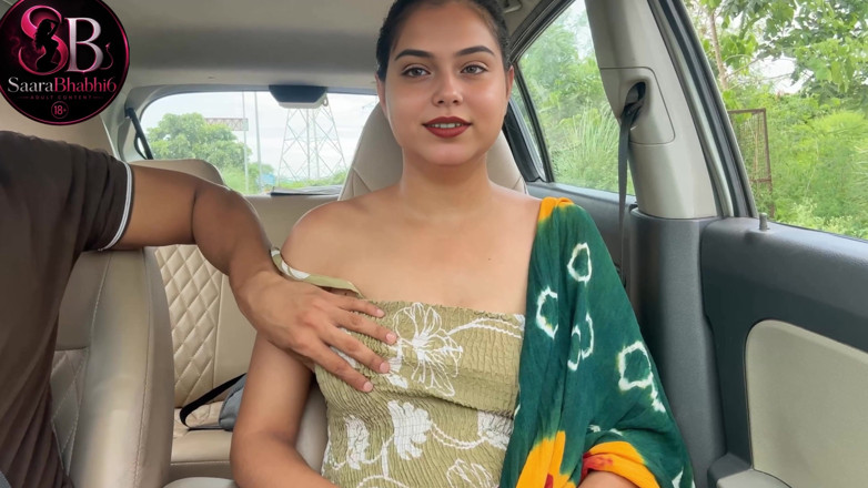 Saarabhabhi6: Doggystyle Handjob for Friend in Car Outdoors - Risky Sex Hindi...