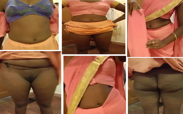 RenuRaj: Velký zadek a kundička desi tamilské manželky škádlení v Saree Post-hotelu -...