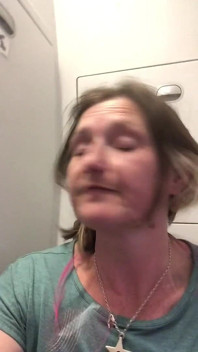 Huge Piss on Plane After Holding It for Four Hours!