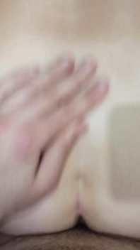 Fucked a sweet MILF in the bathroom and cum on her huge boobs