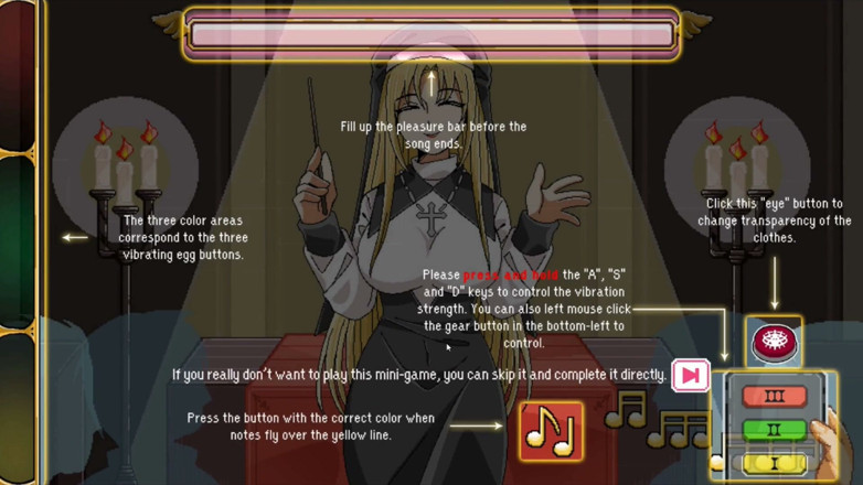 NSFWOtaku: Hentai Game - Church Hentai Sex Scenes (Rika The Lewd Nun Heroine) -...
