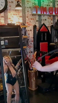 Slaveboys First Whipping in Her Dungeon