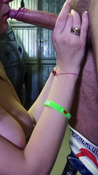 Close in the Garage, Suck Cock Swallow Cum