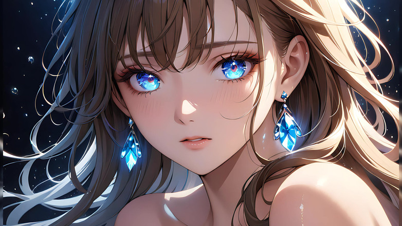 LustRender: Ethereal भावना - अंतरंग क्लोज-अप में चमकते हुए आँसू वाली ऐ लड़की