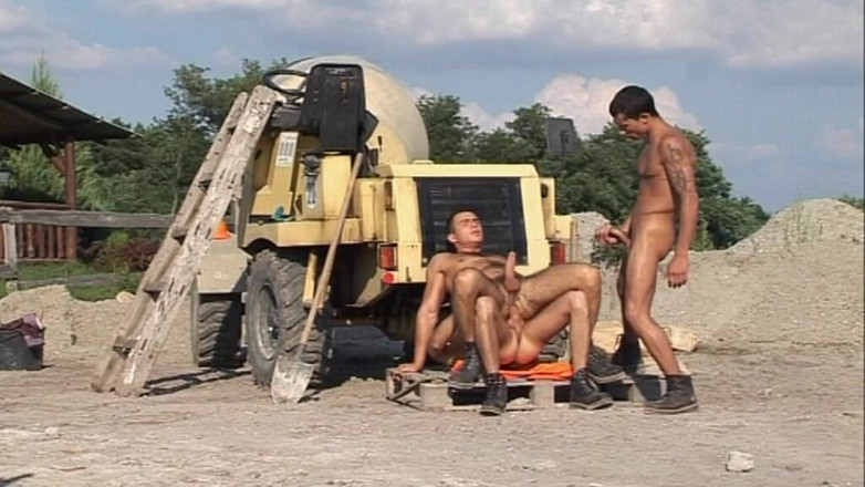 Diamond Pictures (Official): Three Young Hung Muscle Jocks Fuck Anal Outside in a...