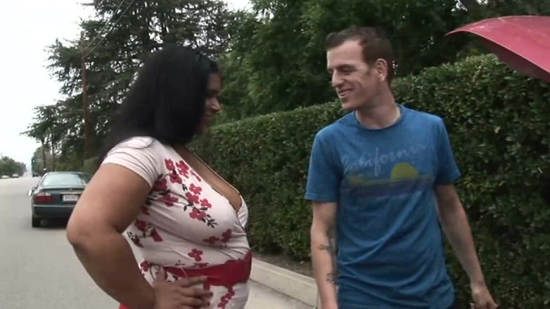 Big Tits World: Big and fat girl with huge boobs banged by skinny...