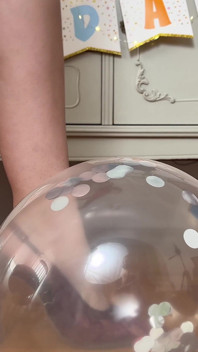 Popping My Birthday Balloons with Heels