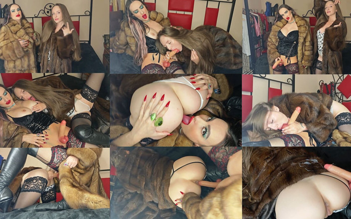 Bianca sex: Trans Girl Ladyboy in a Sable Fur Coat Fucks Her...