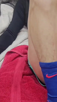 Crossdresser Cums Into a Nice Pair of Panties While Wearing Nike Socks and Shorts