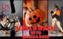 Regina Noir: Halloween Witch in Rtgina Noir Witch with Pumpkins and a...