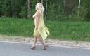 RedRoseRus: Summer MILF Walking Naked of the Road.