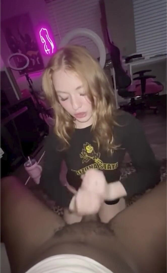 Black Monstercock Force: Petite Ginger 18yo Balls Deep BBC Breeding