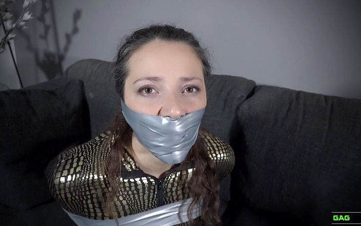 Gag Attack!: Julia - Catsuit Tape Bondage