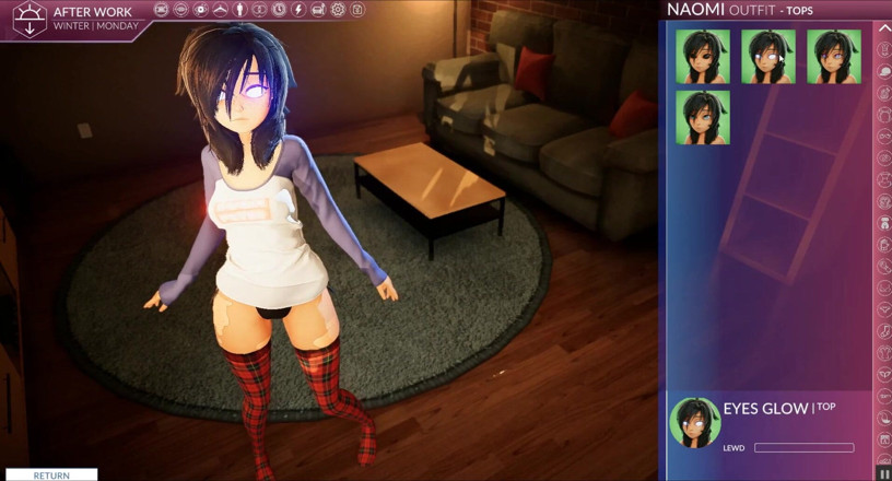 Cumming Gaming: Our apartment [Xmas Hentai porn play], ep.1. My roommate take sexy...