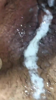 Accidental Creampie on Creamy Tight Pussy - Cum Surprise Inside