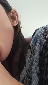 Watching Porn on Phone and Fingering Herself - Sucking Dick and Swallows Sperm