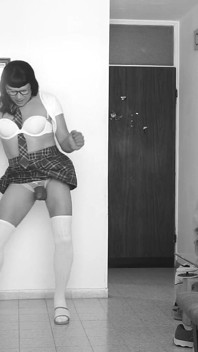 Super sexy Studentenoutfit.