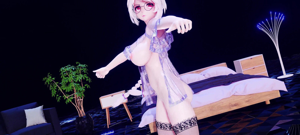 MikuMotion: [mmd] Kacamata Eevee Lemah Menggoda Sutra Hitam Payudara Besar Goyang...